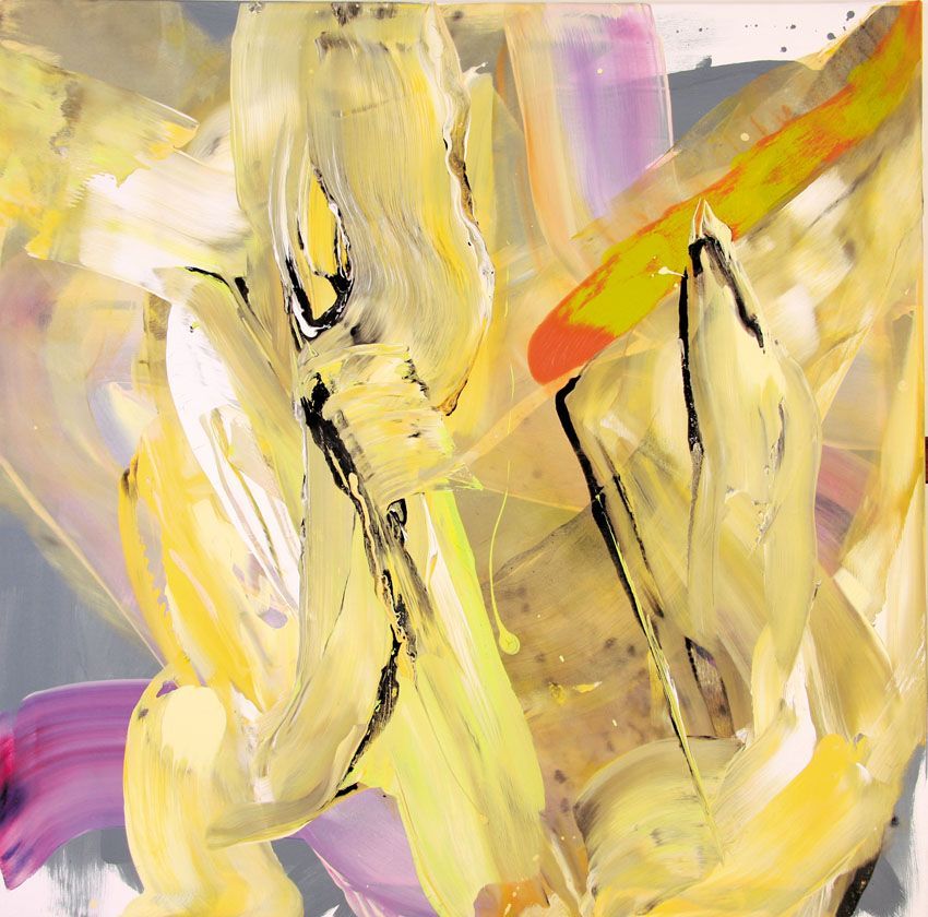 Ed Ernst - Abstrakte Malerie. Ohne Titel. Unikat auf Leinwand.