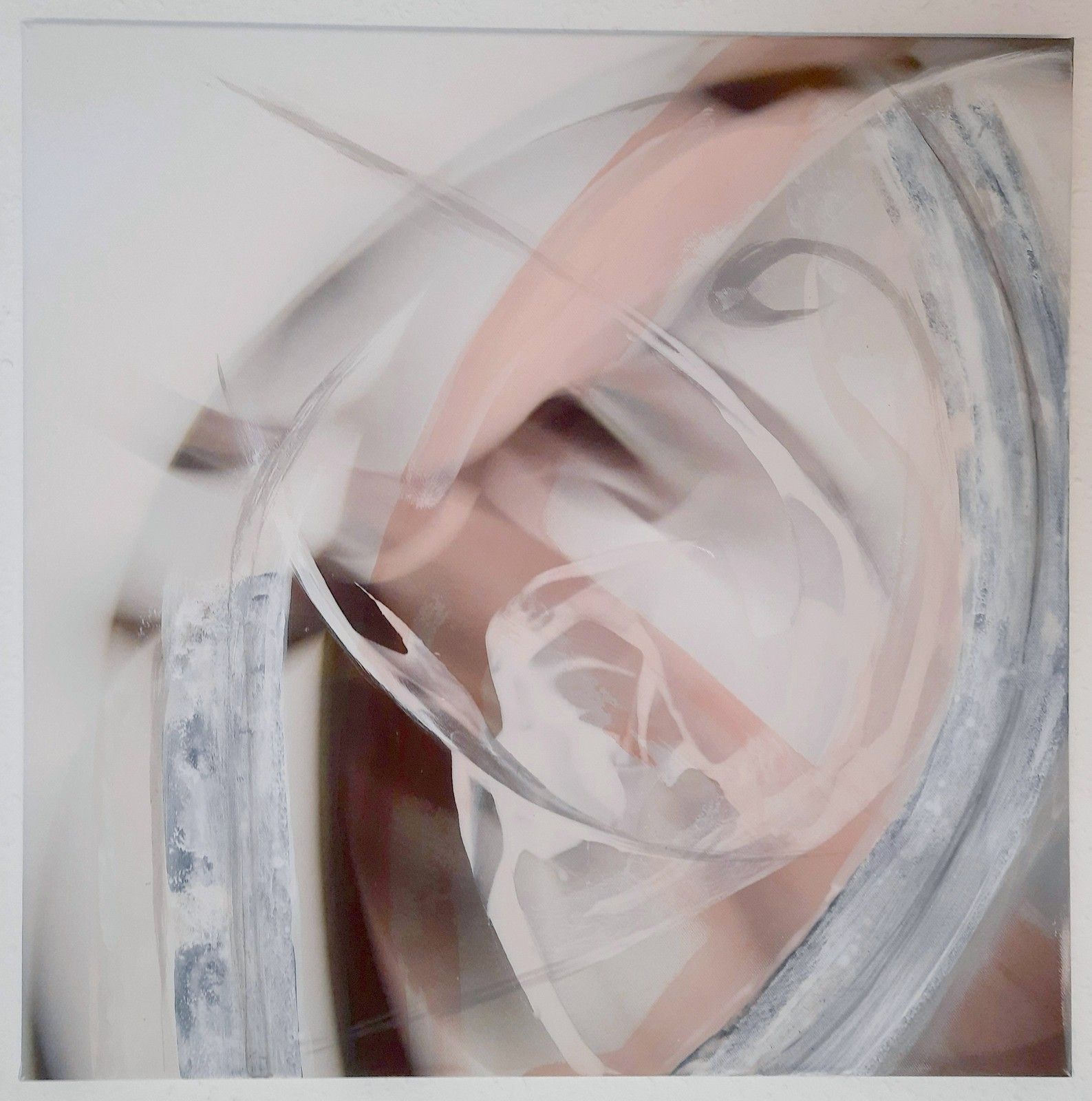 Ed Ernst - Abstrakte Malerie. Ohne Titel. Unikat auf Leinwand.