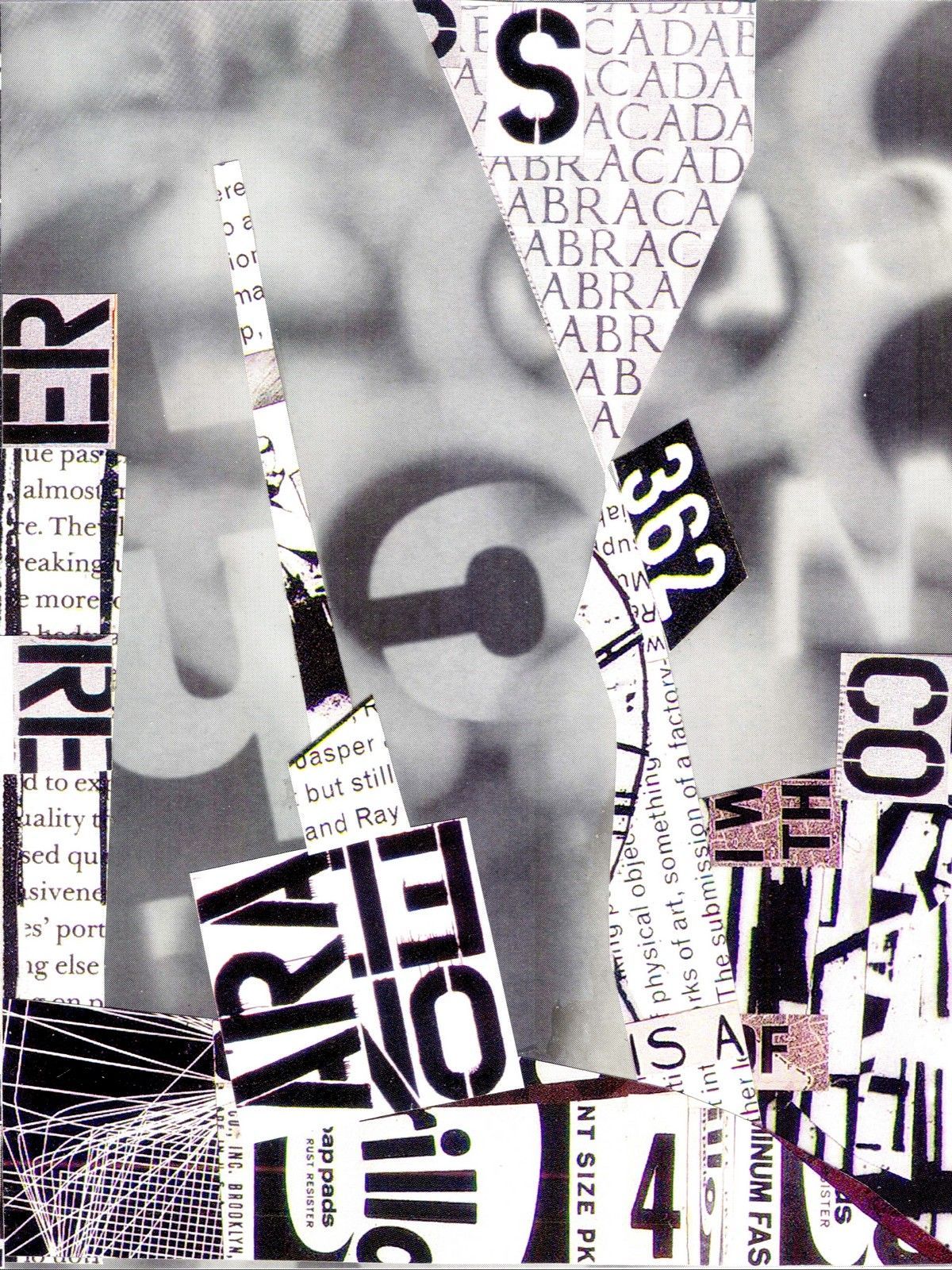 Ed Ernst Collage Kunst. Bildtitel: ABC 6