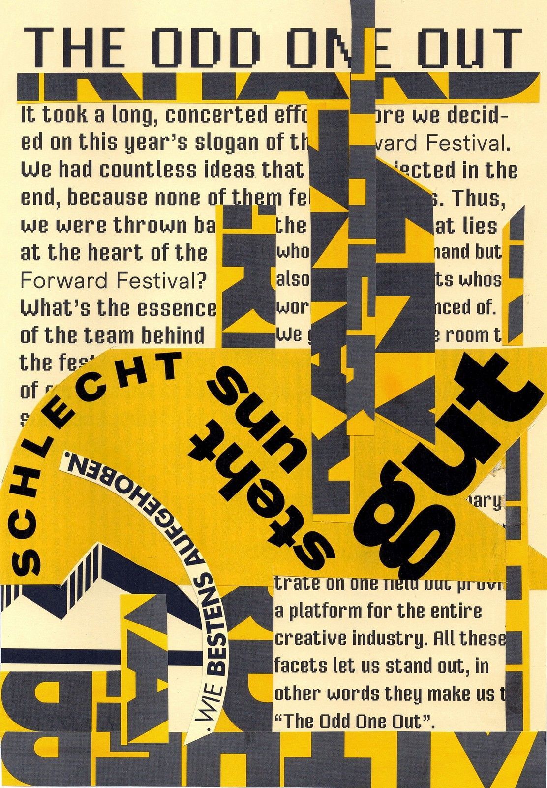 Ed Ernst Collage Kunst. Bildtitel: ABC 7