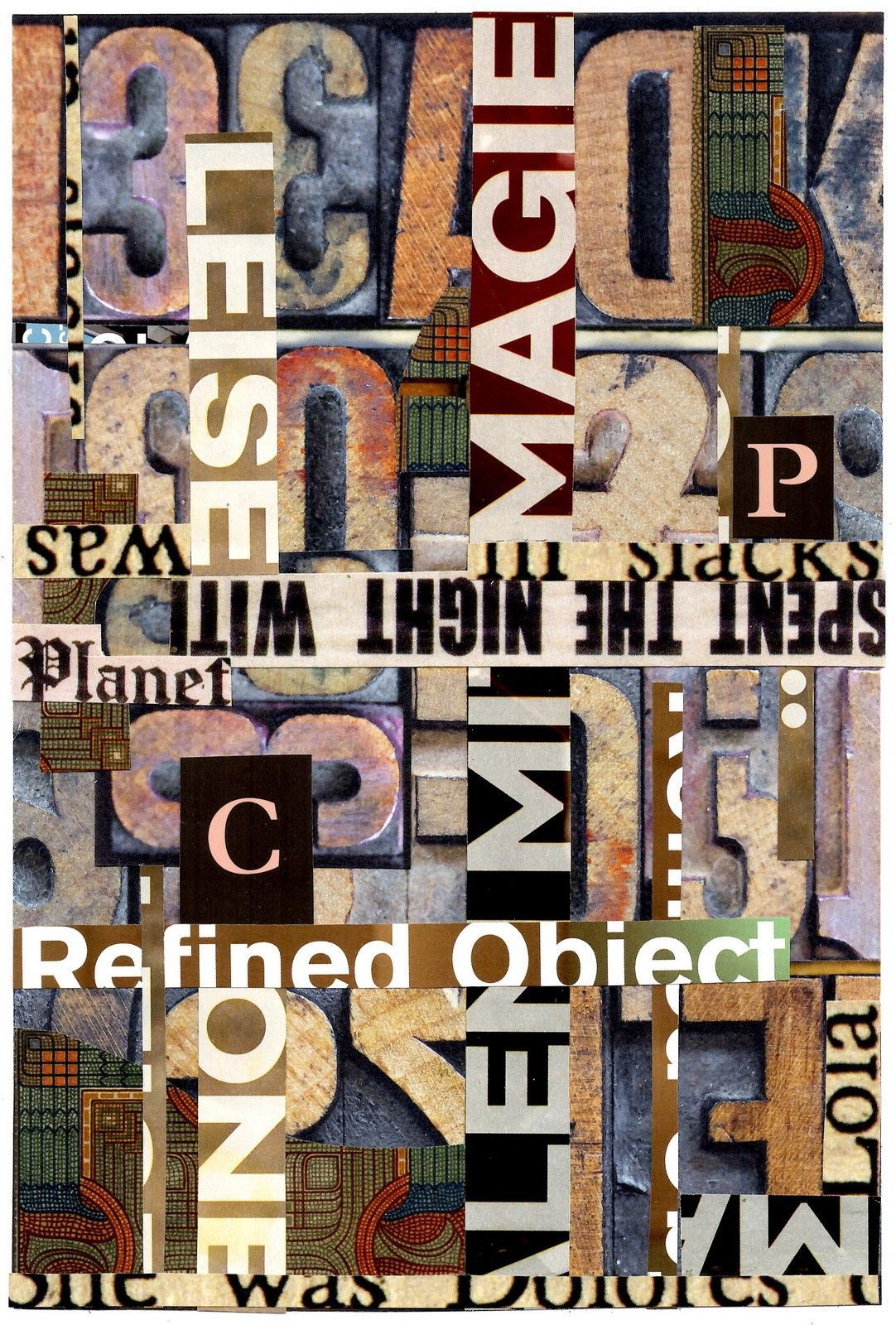 Ed Ernst Collage Kunst. Bildtitel: ABC 5