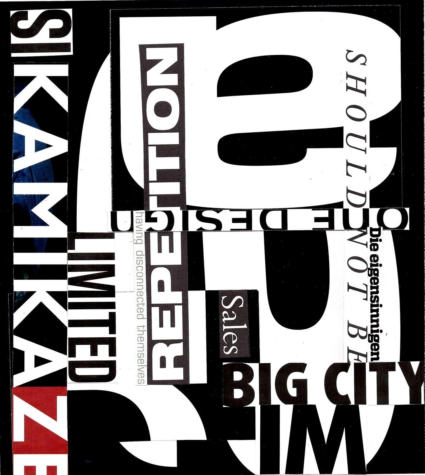 Ed Ernst Collage Kunst. Bildtitel: ABC 6