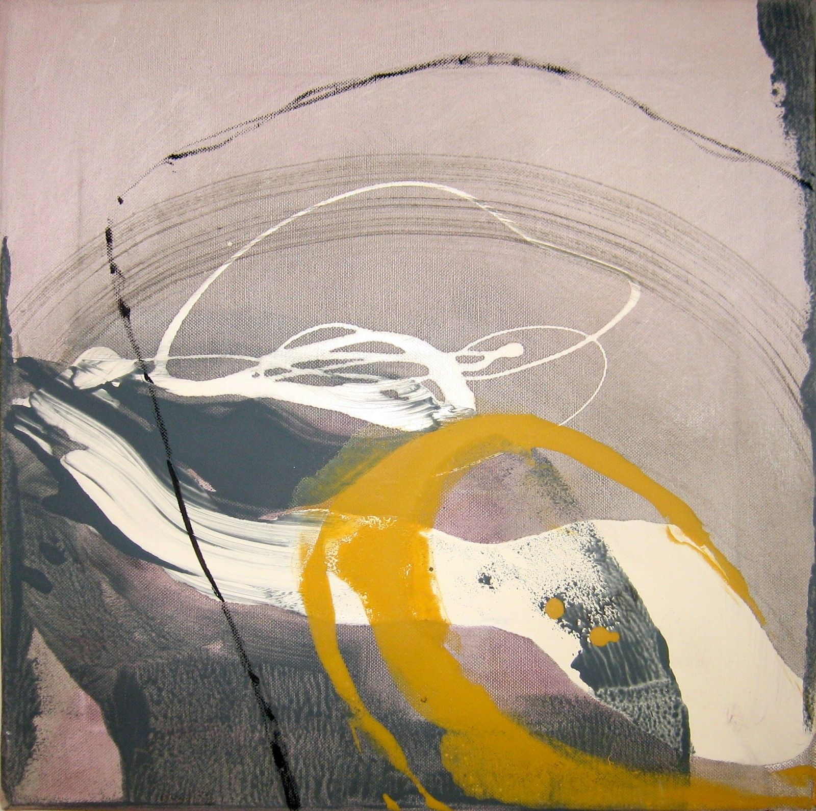 Ed Ernst - Abstrakte Malerie. Ohne Titel. Unikat auf Leinwand.