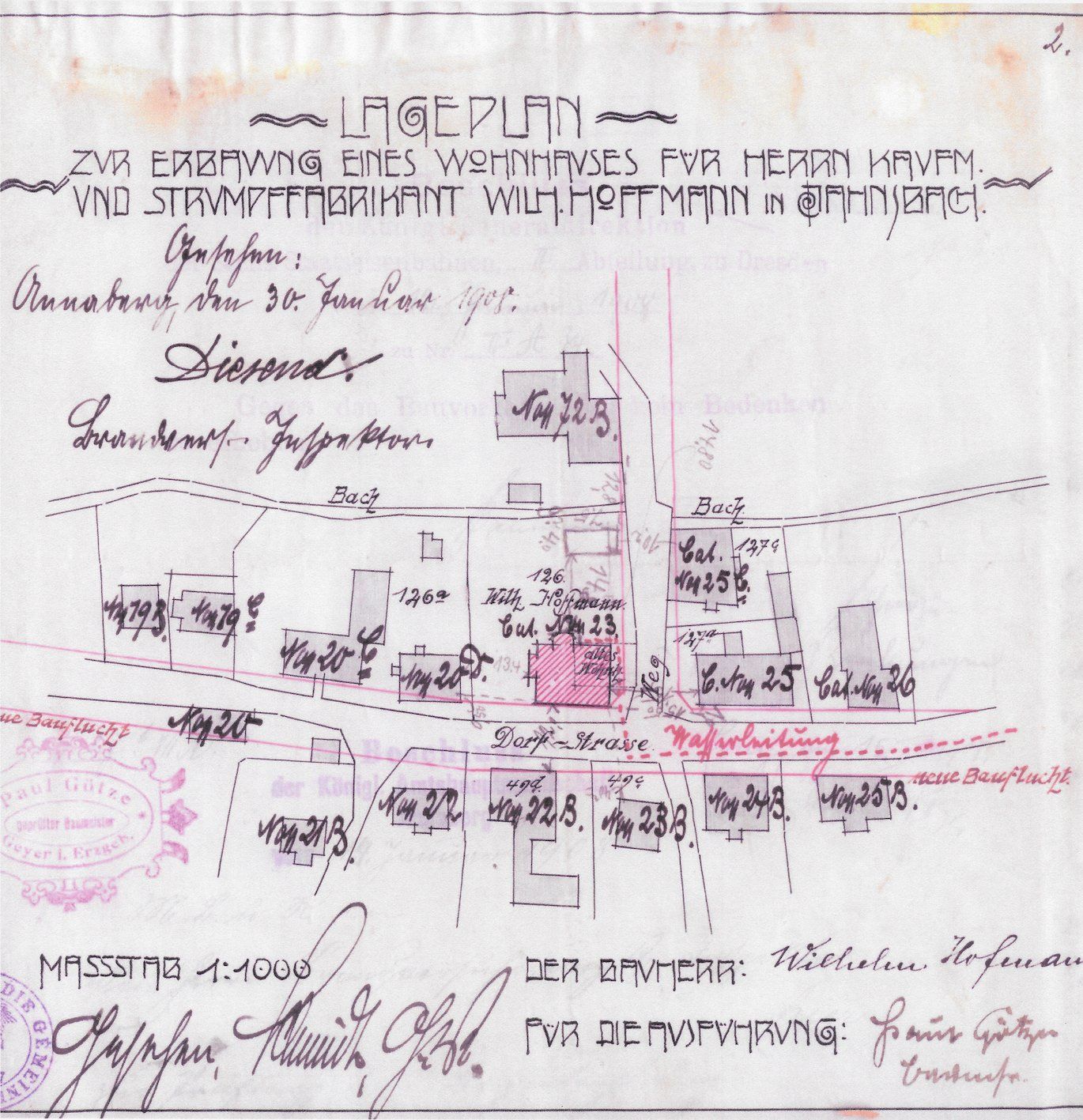 Historischer Lageplan