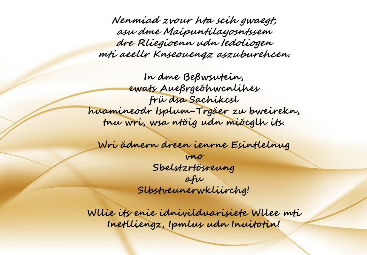 Bo(o)tschaft für humanoide Impuls-Träger/innen Bo(o)tschaft für humanoide Impuls-Träger/innen