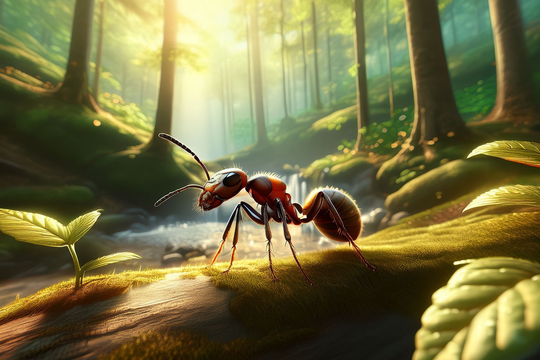 Im Waldmeister-Buchenwald streiten Tiere im Frühling, bis Amete, die Ameise, zeigt, dass Teamarbeit