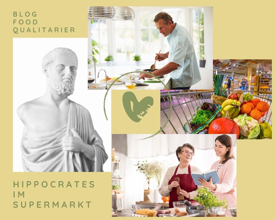 Blogbeitrag: Hippokrates im Supermarkt Hippokrates, Mann und Frau kochen