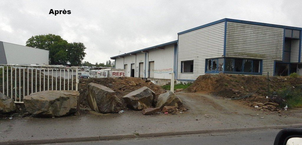 tas de terre et de cailloux parfaitement inefficace passage des roms effectué dans le tas de terre et de cailloux