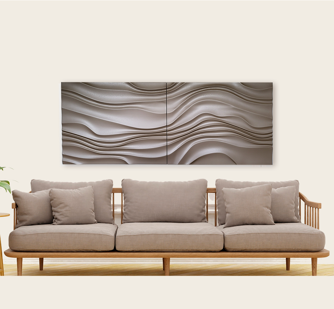 Wandpaneel, Reliefpaneel, Massivholz