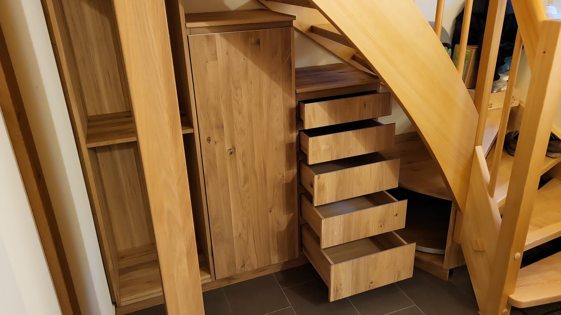 Flurgarderobe, Eiche Massivholz