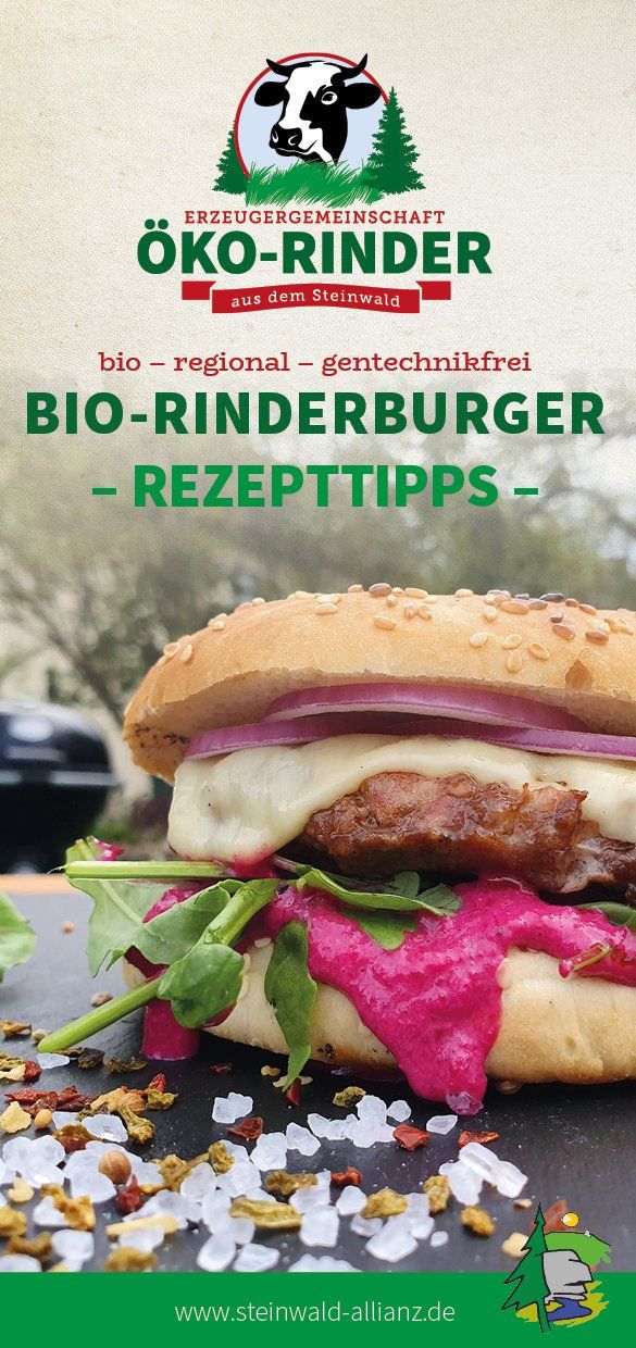 Rezepte des Bio-Burgers im Steinwald: Öko-Modellregion Steinwald im Landkreis Tirschenreuth zwischen Oberpfälzer Wald und Fichtelgebirge.