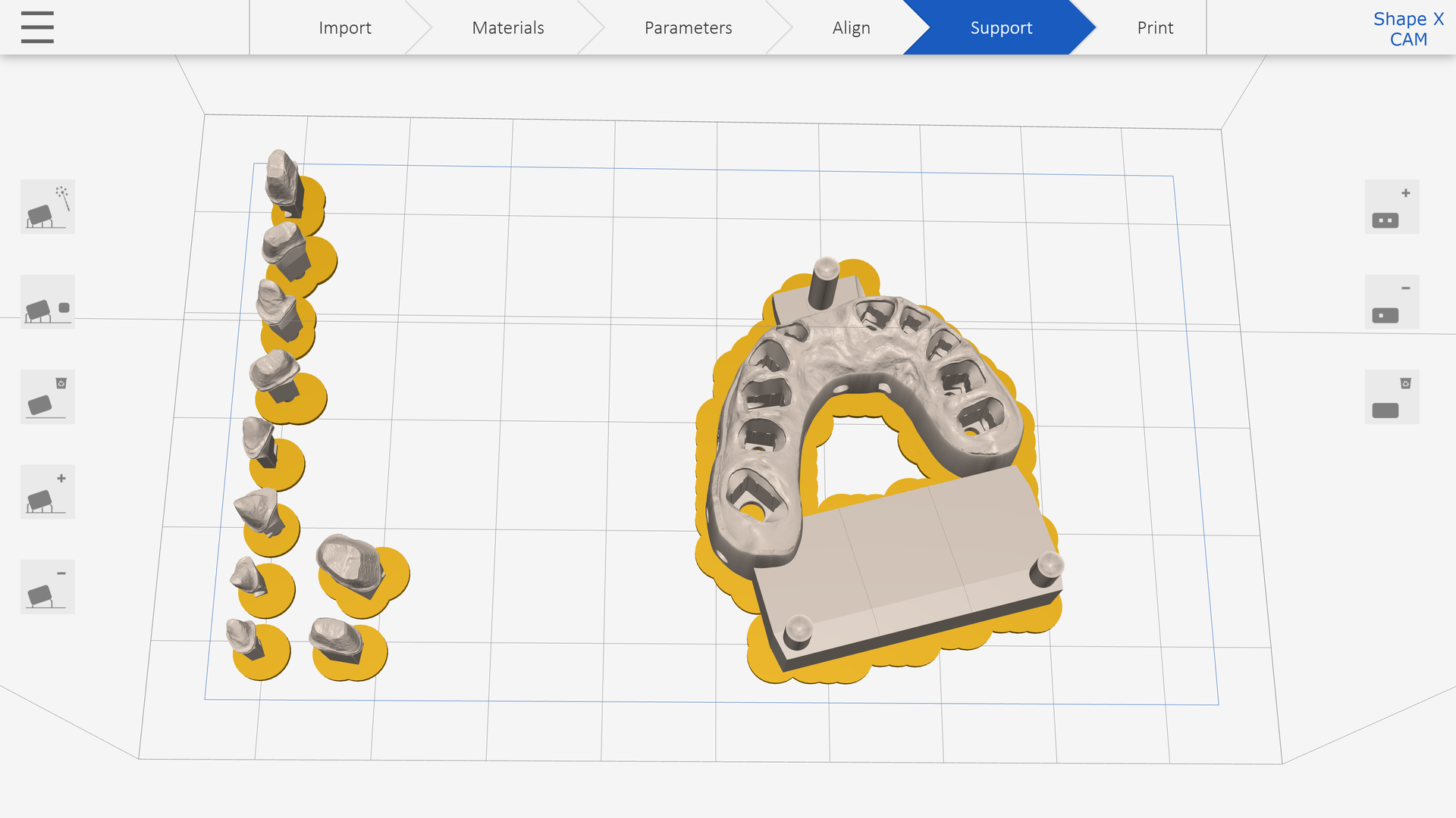 Automatic nesting & support generation