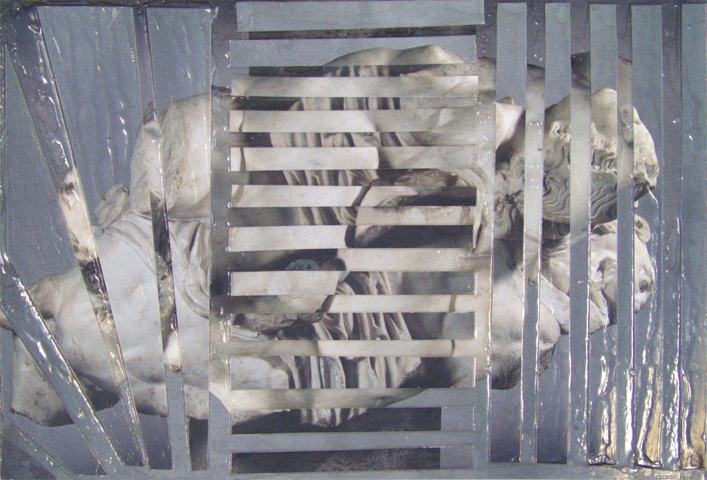 Collage auf Ansichtskarte von Carsten Schneider. Katalognummer 306