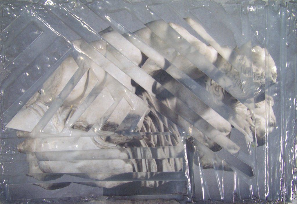 Collage auf Ansichtskarte von Carsten Schneider. Katalognummer 307