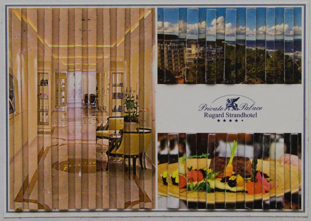 Collage auf Ansichtskarte von Carsten Schneider. Katalognummer 353