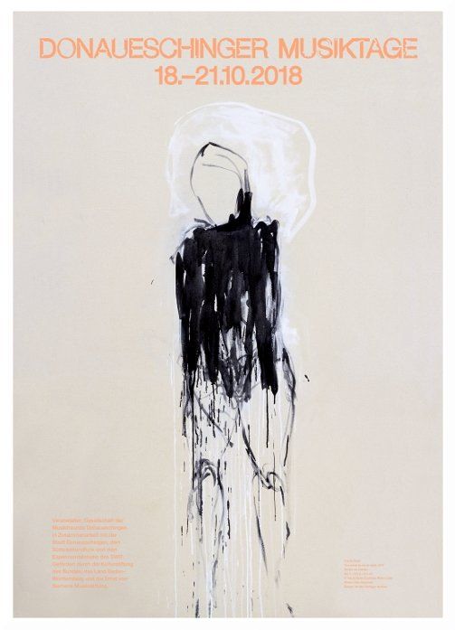 Plakat der Donaueschinger Musiktage 2018 von Tracey Emin Plakat der Donaueschinger Musiktage