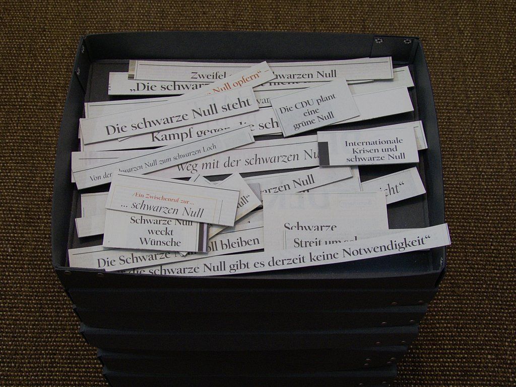 Gesammelte Zeitungsausschnitte von Carsten Schneider