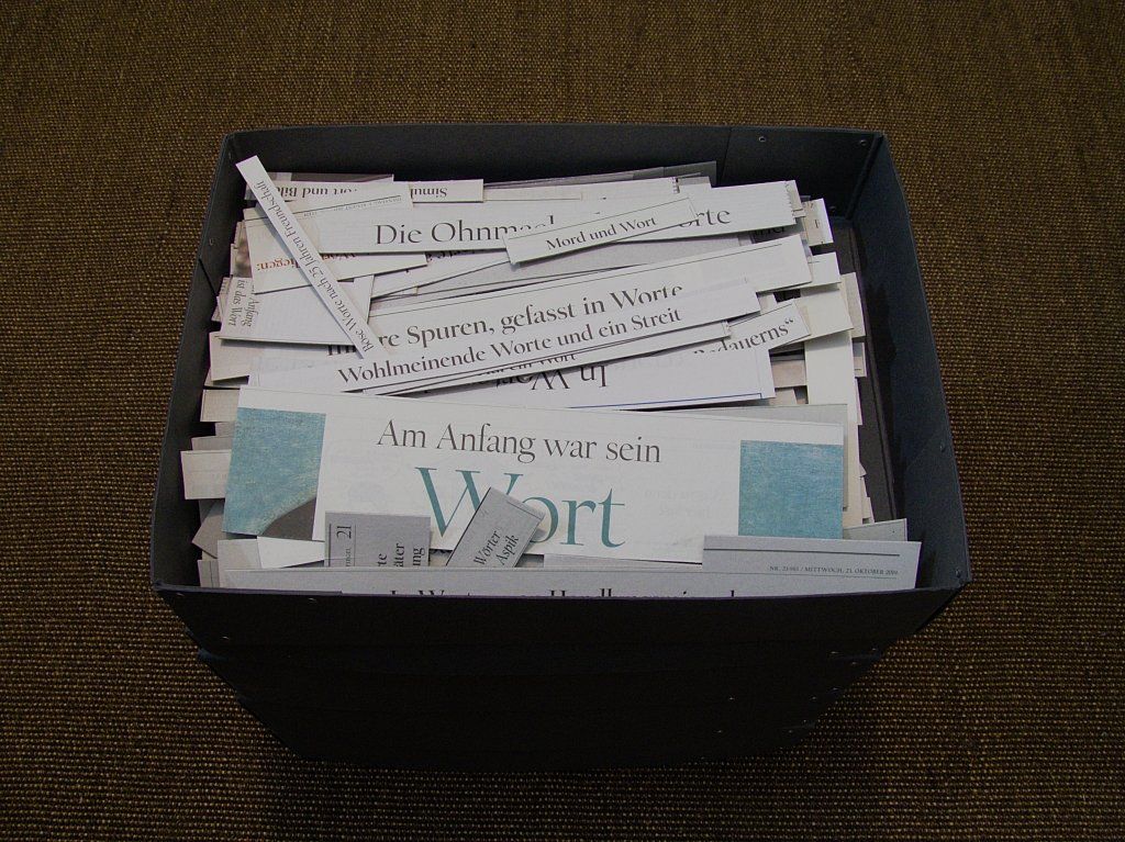 Gesammelte Zeitungsausschnitte von Carsten Schneider