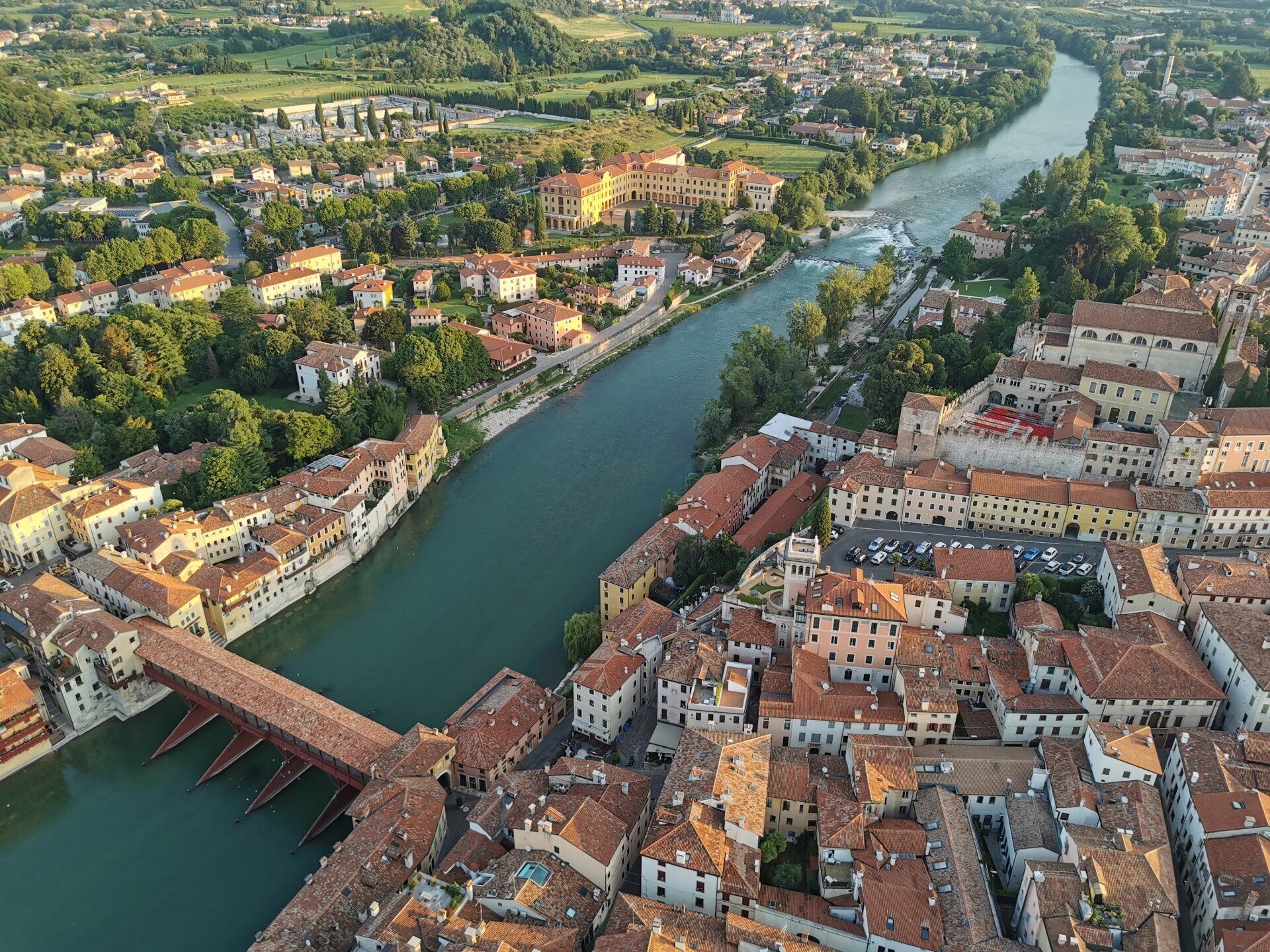Blick auf Bassono del Grappa