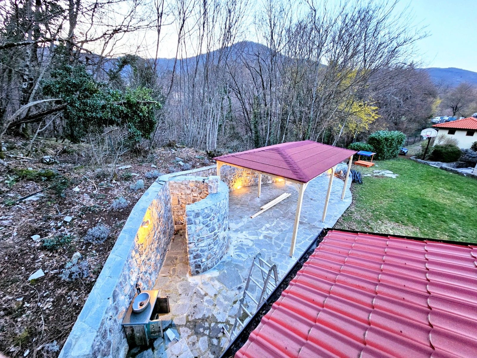 Maditerane Terrasse Krk Kroatien