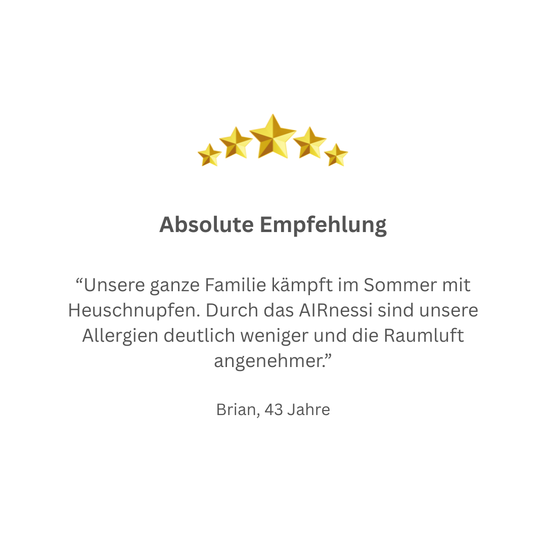 Bewertung Feedback AIRbound Vital, Erfahrung Meeresklimagerät, Meeresluft bei Asthma Allergien Krupphusten
