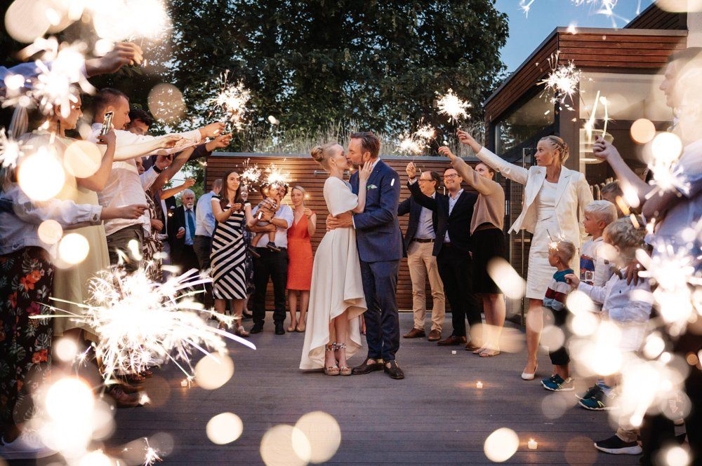 Wunderkerzenfoto Hochzeit in Kiel