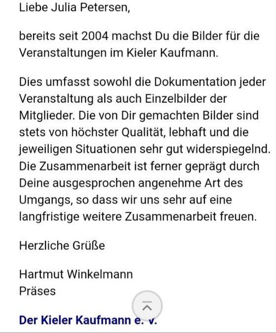 Bewertung des Kieler Kaufmanns über Julia Petersen