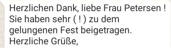 Tolle Meinung zu meiner Arbeit