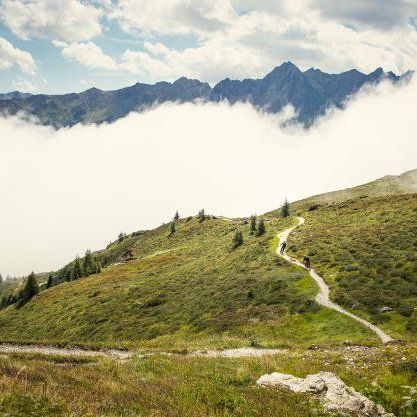 Mountainbike Trail Alpen Ischgl Fotshooting