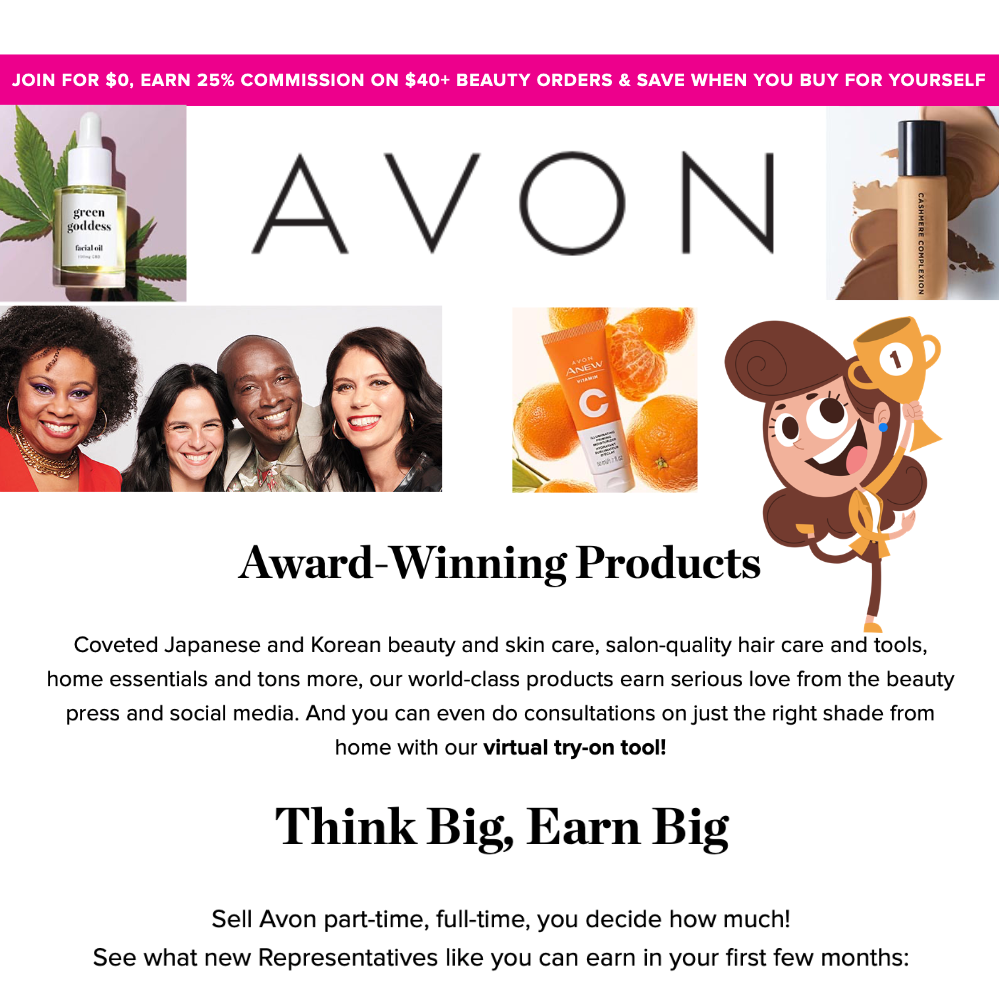 AVON Reps needed! Spiral Connect Today! On Spiral Connections Website