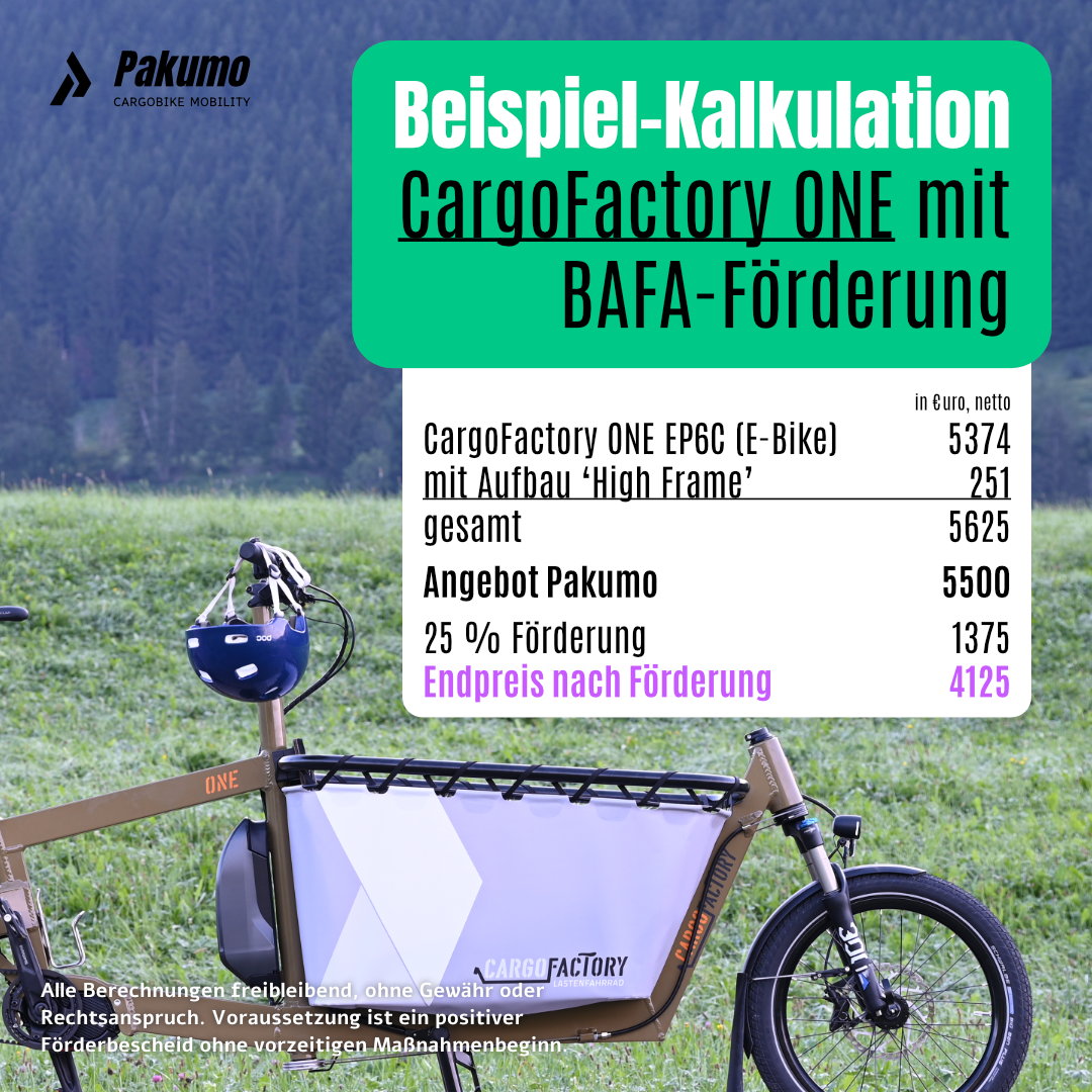 CargoFactory E-Bike Lastenrad BAFA Förderung Kaufprämie Pakumo Cargobike Mobility Paderborn