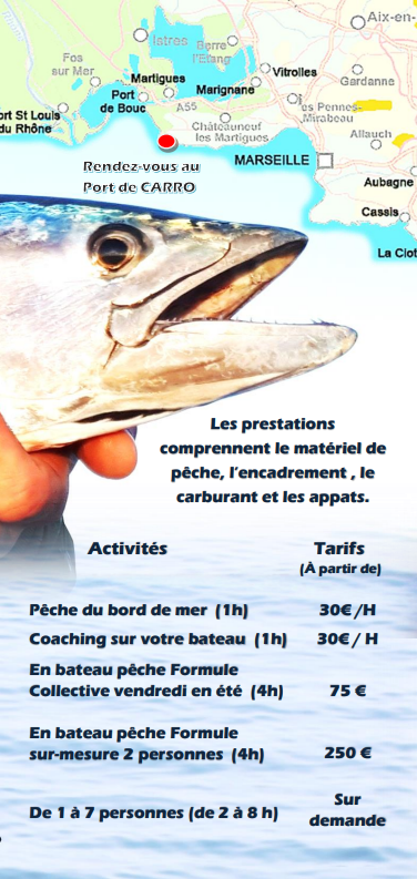 tarifs de stage de pêche en mer