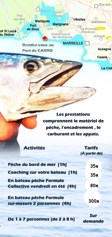 prix des stages de pêche tarifs de stage de pêche en mer