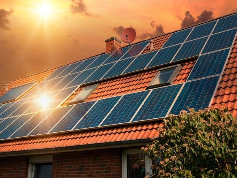 Solar equipment mounted securely on roof structure