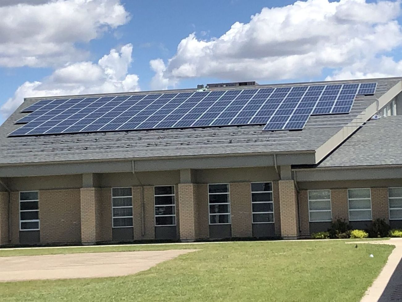 school in bedford complete with solar panels