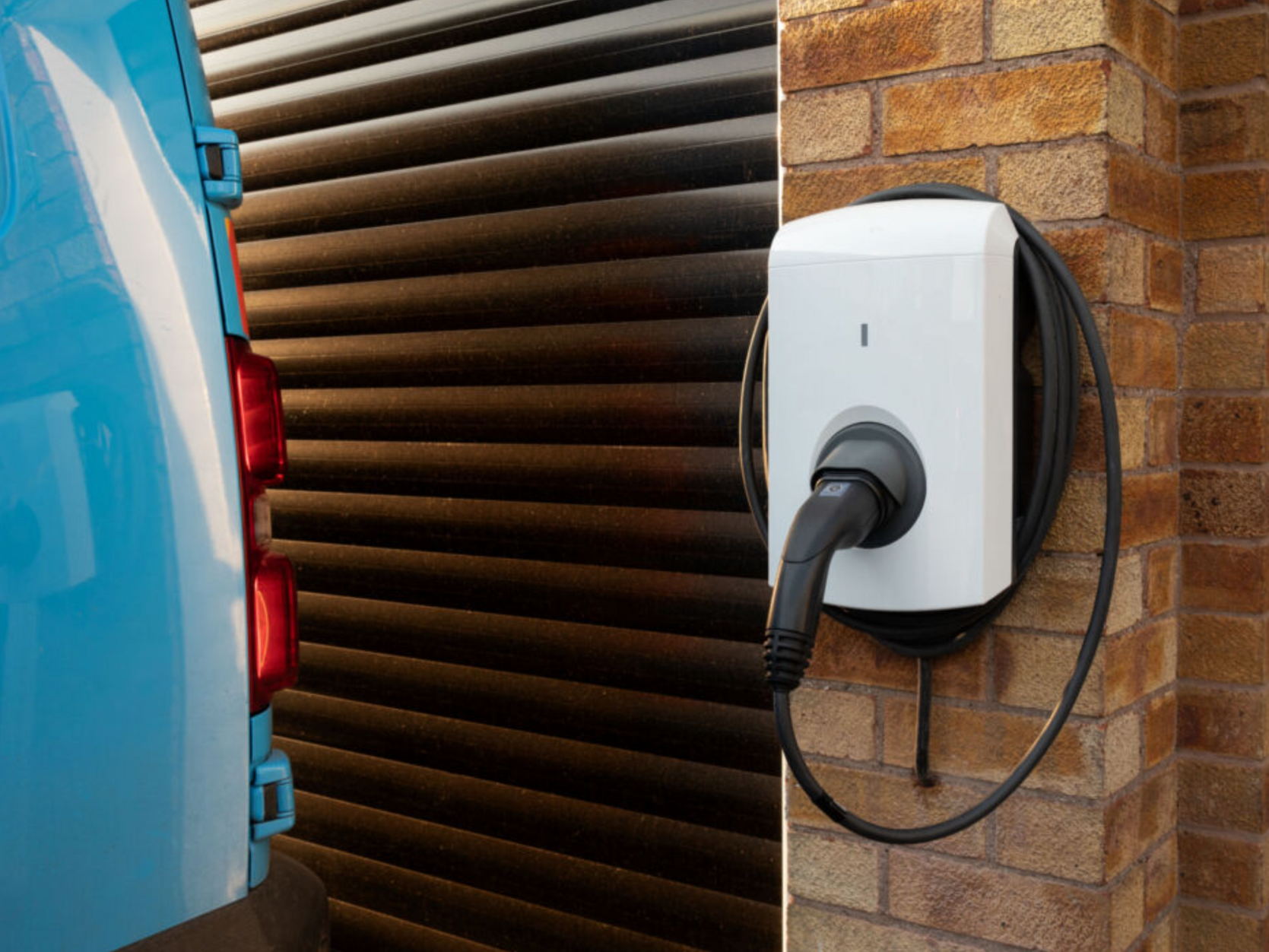 completed ev charger unit