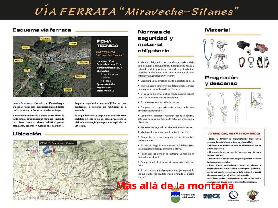 ficha técnica de la via ferrata de Miraveche-Silanes