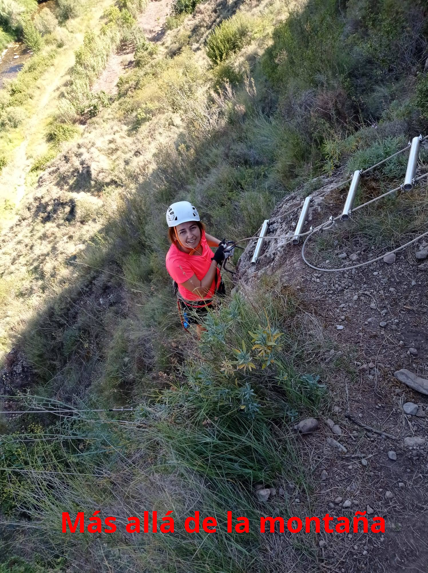 Escaleras metálicas finales del parte K3 de la via ferrata Confinamiento
