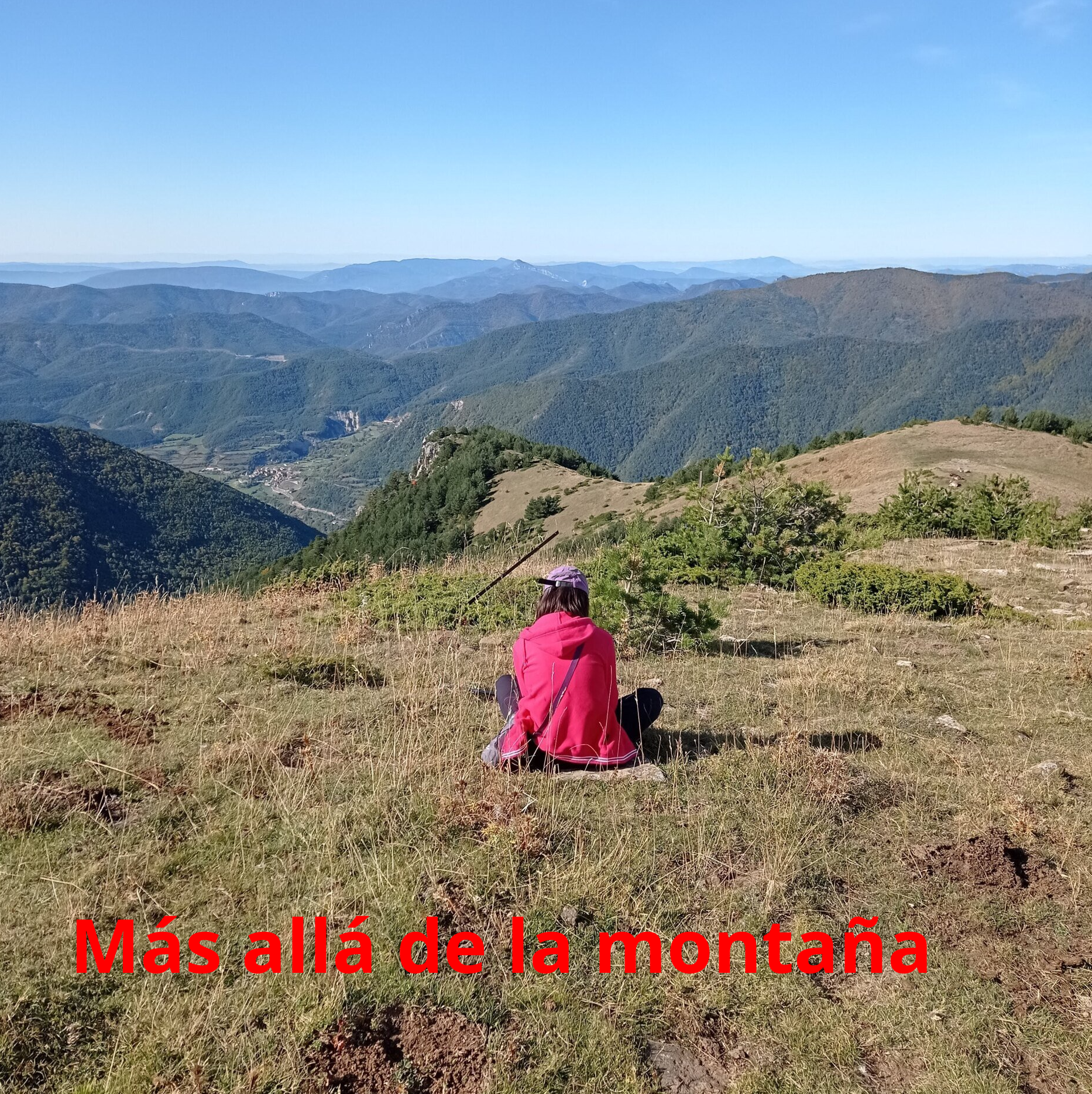 Una vez en el collado, la cima se ve perfectamente y las vistas del Valle de Hecho son espectaculares.