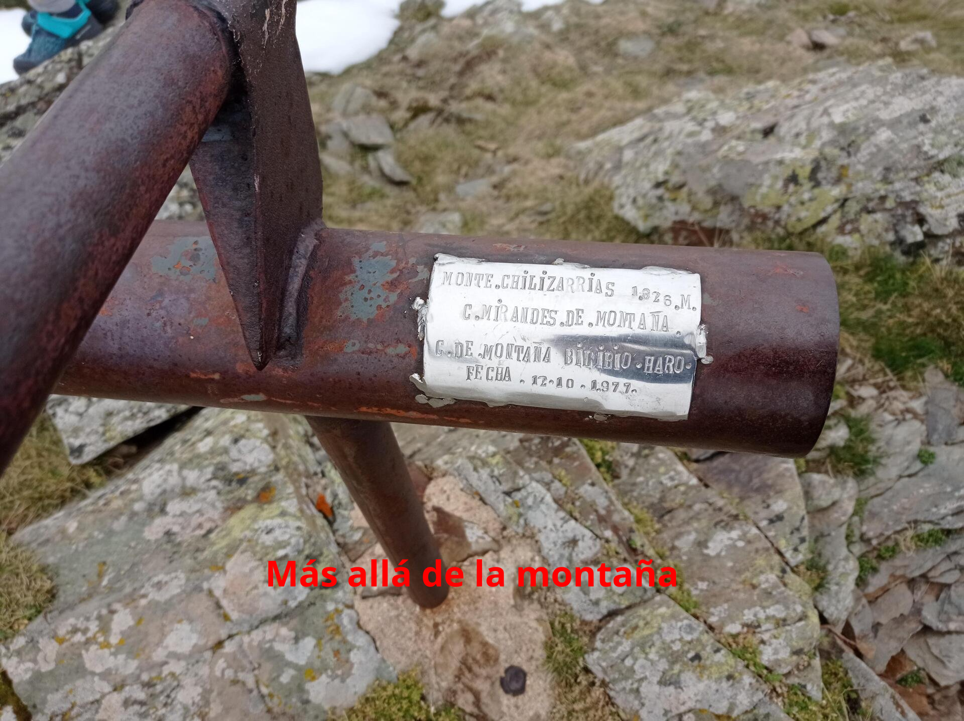 buzón del Bilibio de Haro indica 1.826 m