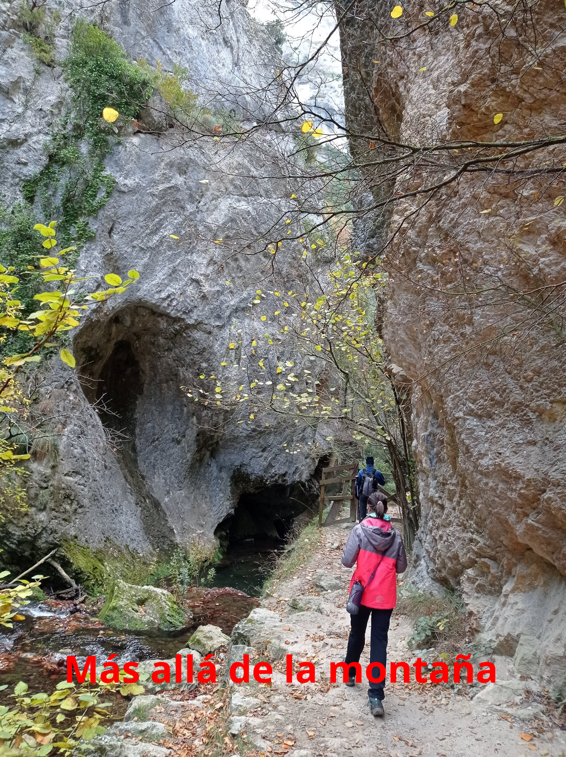 A partir de aquí nos adentramos en el desfiladero, donde el río Purón va formando cascadas y pozas por el camino a través del desfiladero