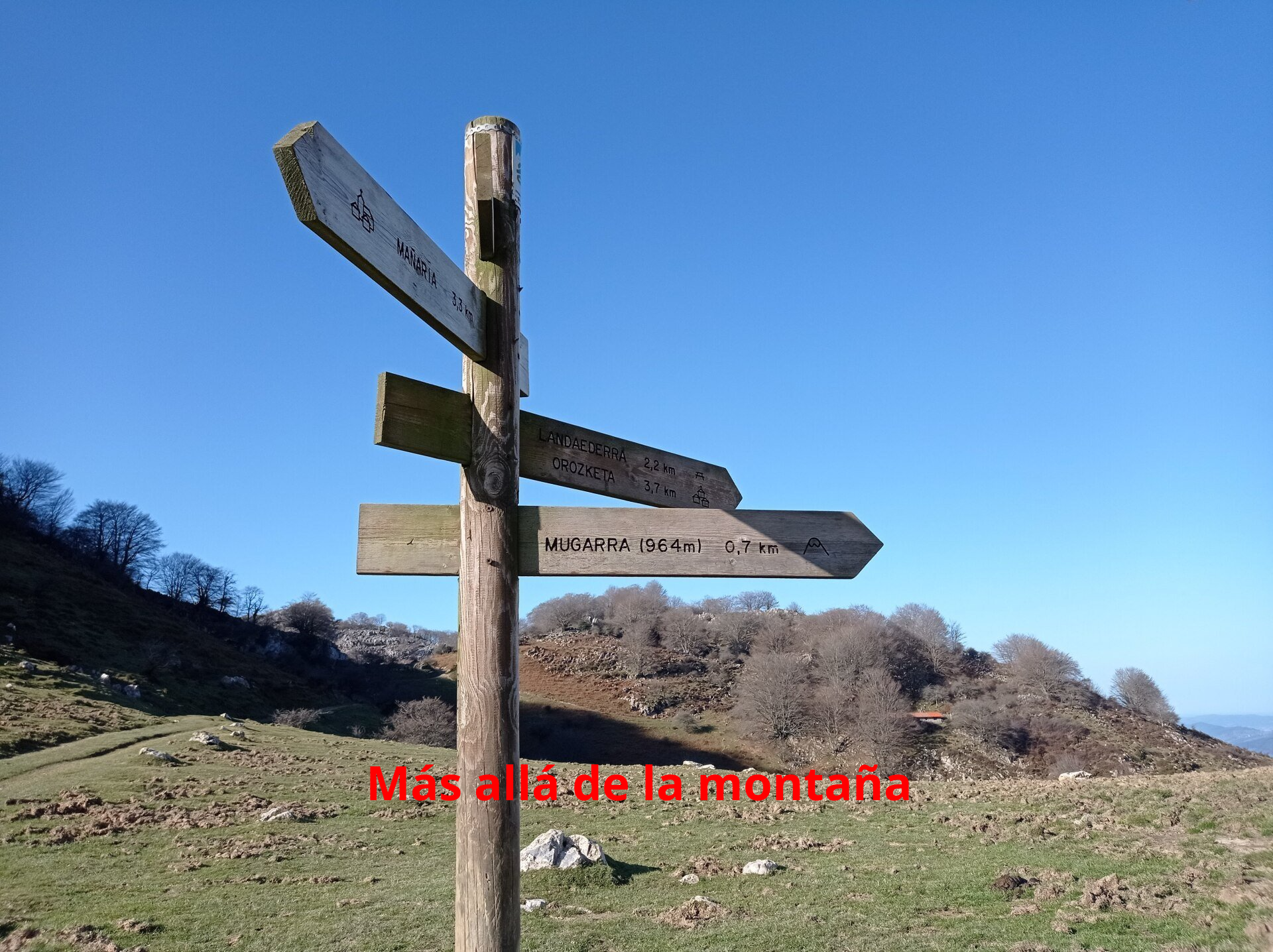 collado entre el Mugarra y Leungane