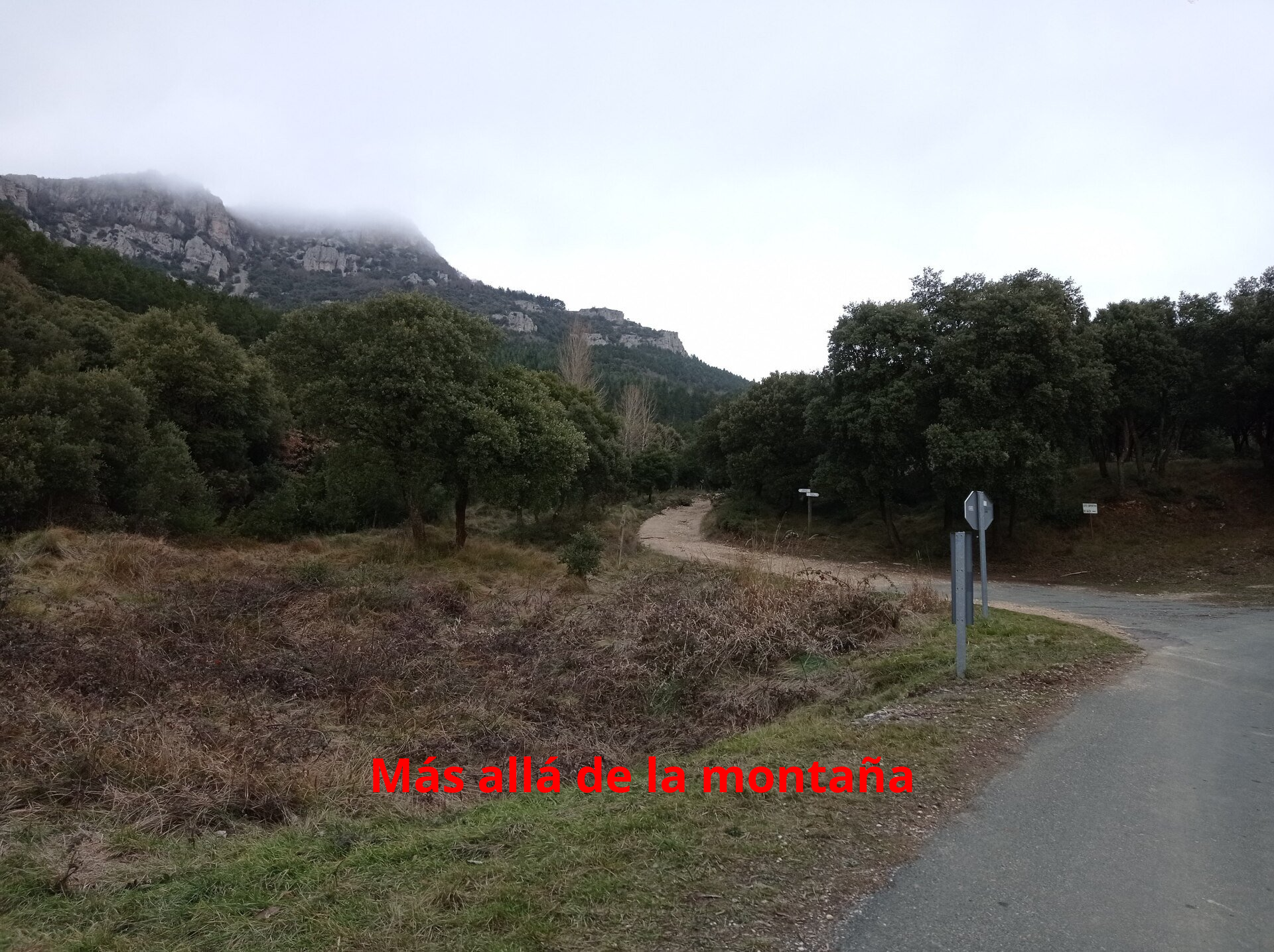 punto de inicio de la ruta en la subida al Puerto de Peñacerradan