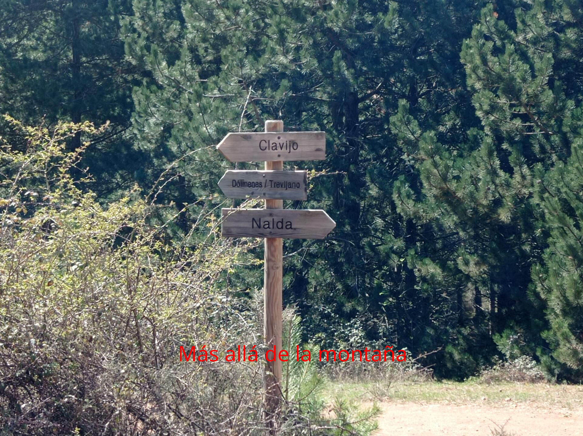 Nos encontramos con un cruce y seguimos recto, dirección Clavijo