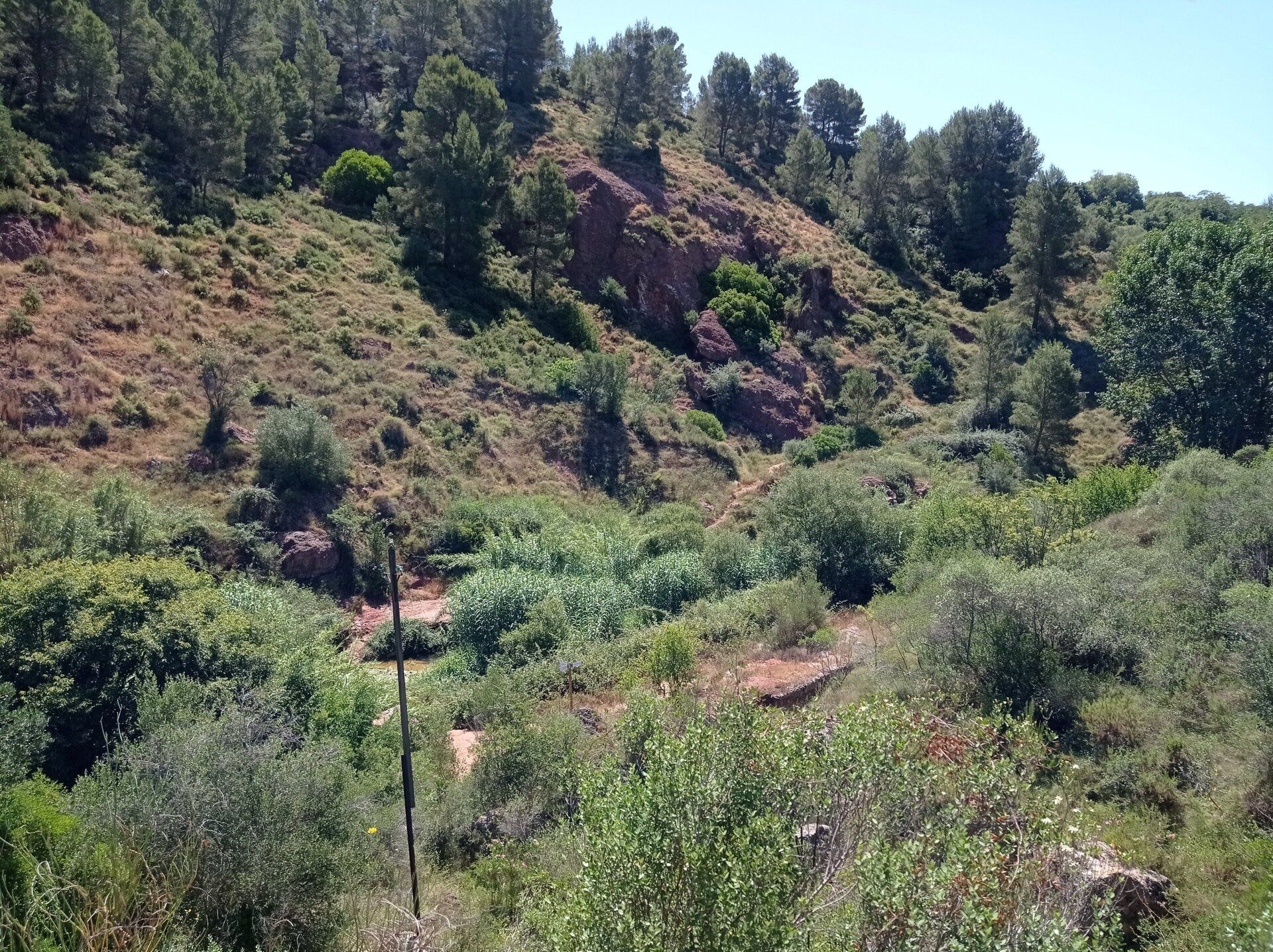 Llegamos a un cruce, donde cogeremos el camino de la derecha. La vuelta la haremos por el de la izquierda.