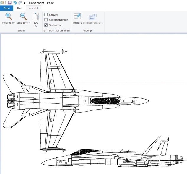 Bauplan in Bearbeitung durch Software Windows Paint Bauplan in Bearbeitung in MS Paint Windows