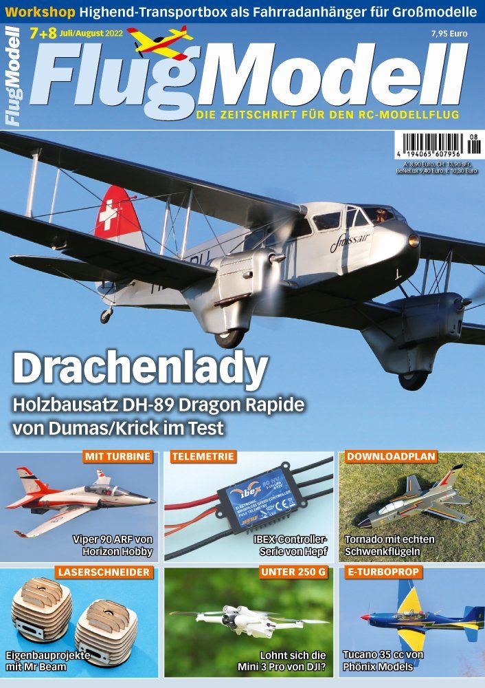 Der Tornado steht sogar auf der Titelseite der Zeitschrift. So soll dass sein. Cover der Zeitschrift Flugmodell