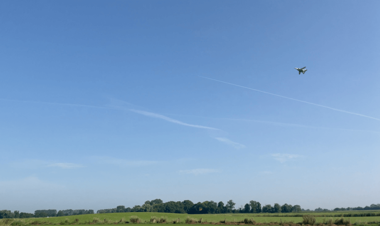 Ein hoher Überflug Überflug F-14B aus Depron