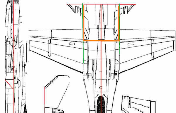 Bauplan RC F-18 Modellflugzeug mit Markierungen zum Selberbauen aus Depron