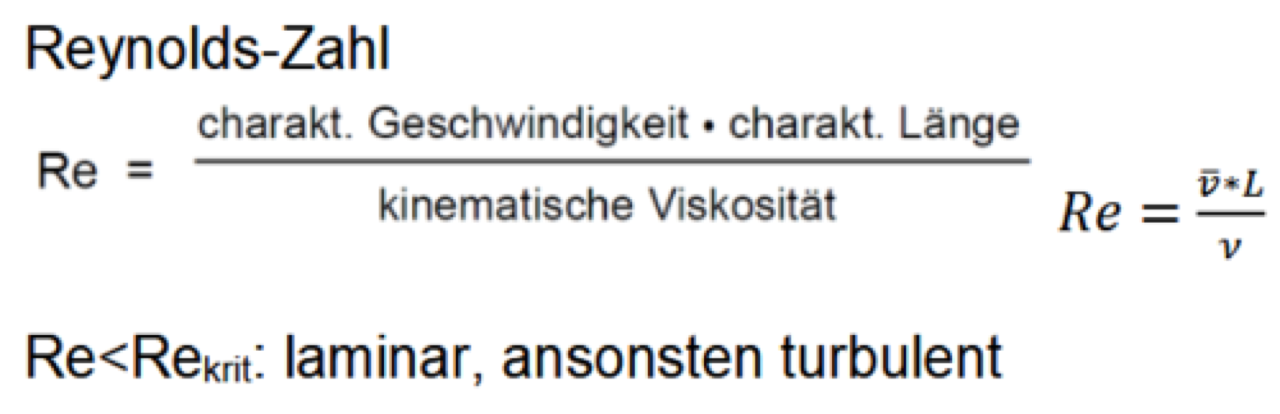 Ein kleiner Scherz. Natürlich arbeiten wir hier ohne solche Formeln. RE Formel von Reynolds